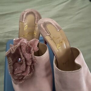 Christian Louboutin, pink heels, size 37 1/2
